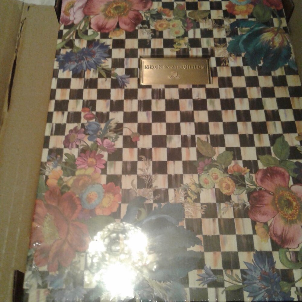 NEW!  Mackenzie-Childs Checkered Pattern Coffee Table Book
